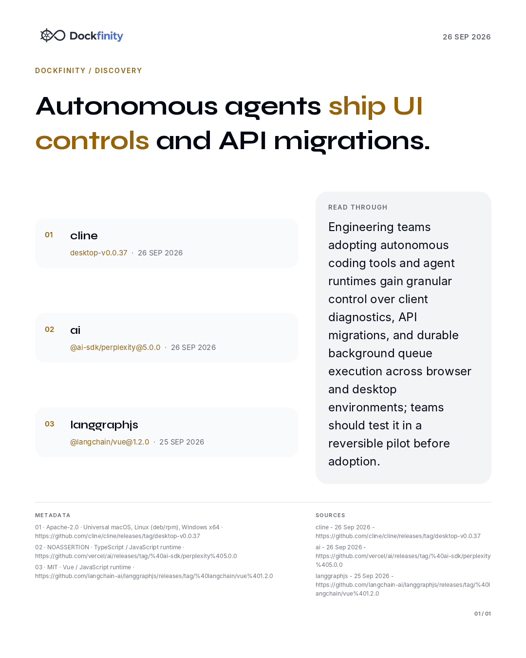 Autonomous Coding Agents Ship Desktop Clients and Native Integrations — the card published on 26 September 2026